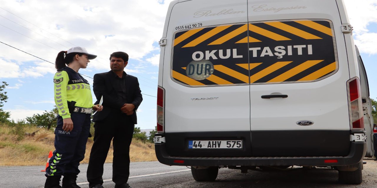Malatya'da okul servislerine denetim