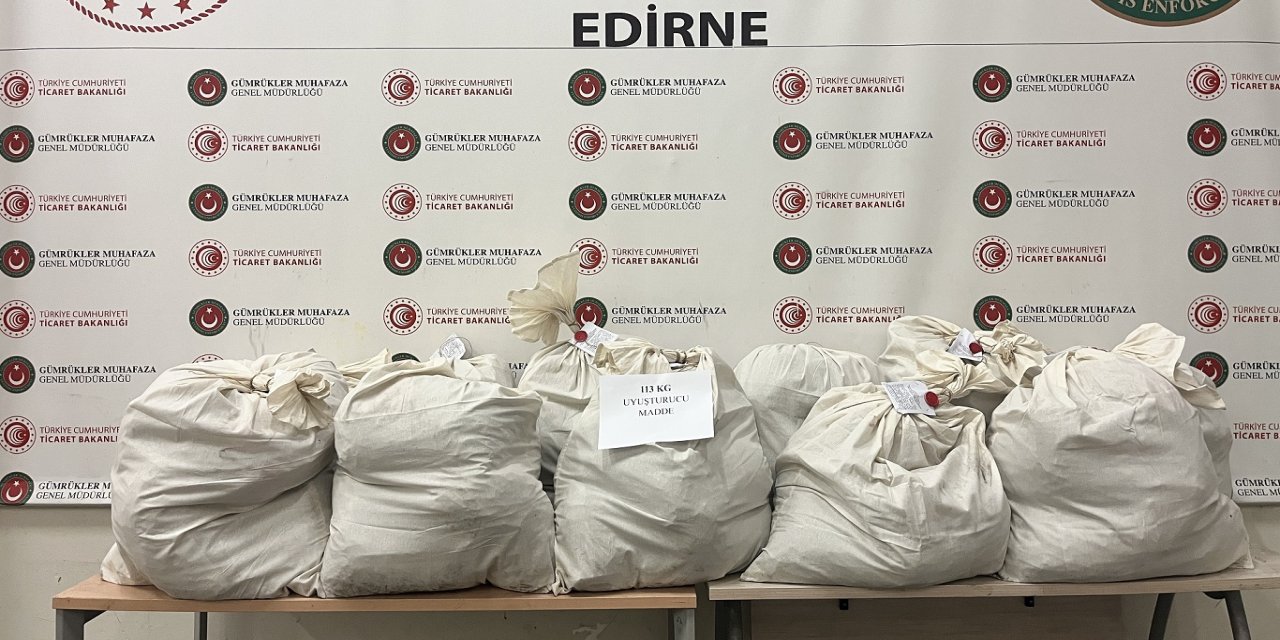 Kapıkule'de tır dorsesinde 113 kilogram uyuşturucu yakalandı