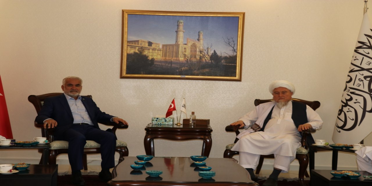 HÜDA PAR Genel Başkanı Yapıcıoğlu'ndan Afganistan Büyükelçisine ziyaret
