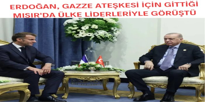 Cumhurbaşkanı Erdoğan, Gazze ateşkesi için gittiği Mısır'da ülke liderleriyle görüştü