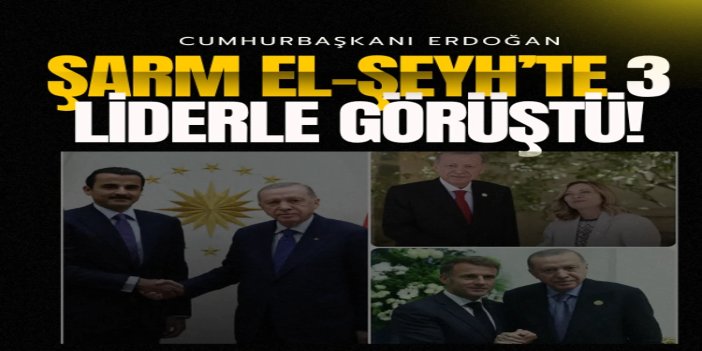 Cumhurbaşkanı Erdoğan, Şarm el-Şeyh’te 3 liderle görüştü