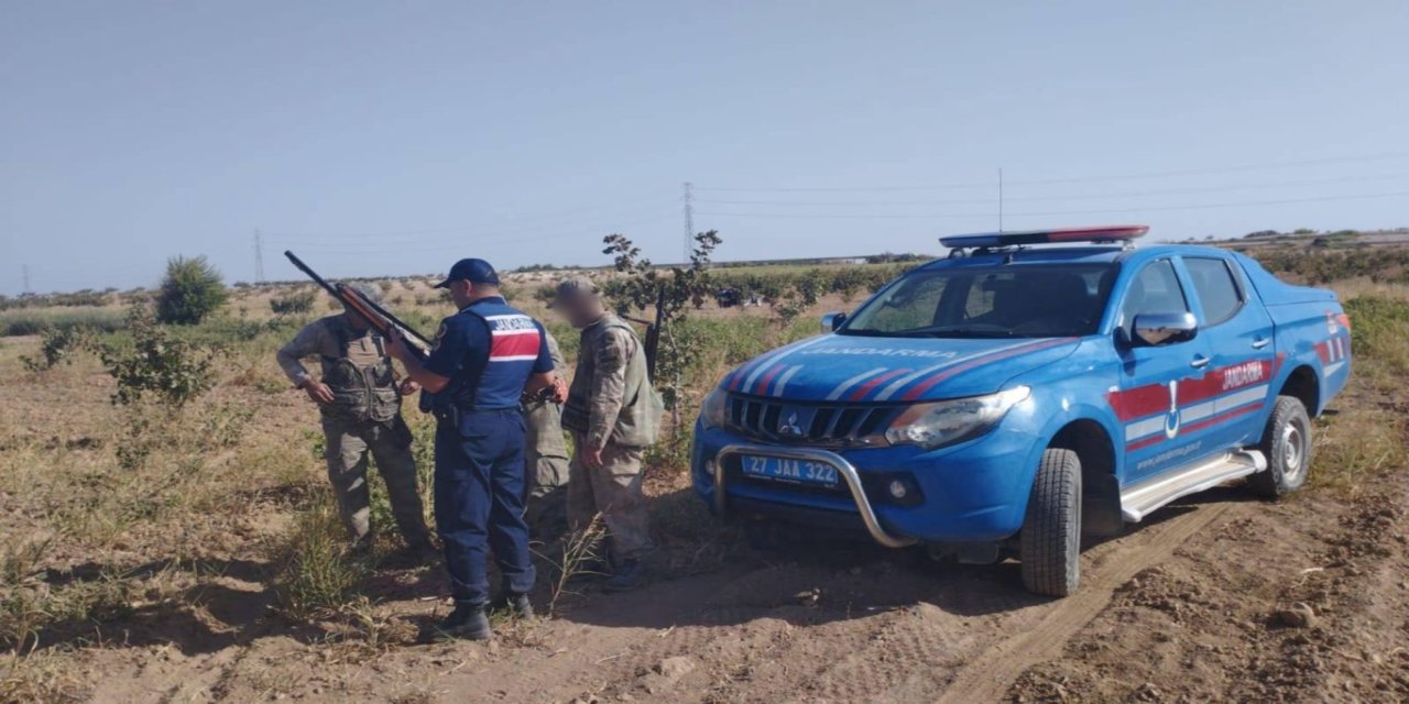 Gaziantep'te izinsiz avlanan şahsa idari işlem uygulandı