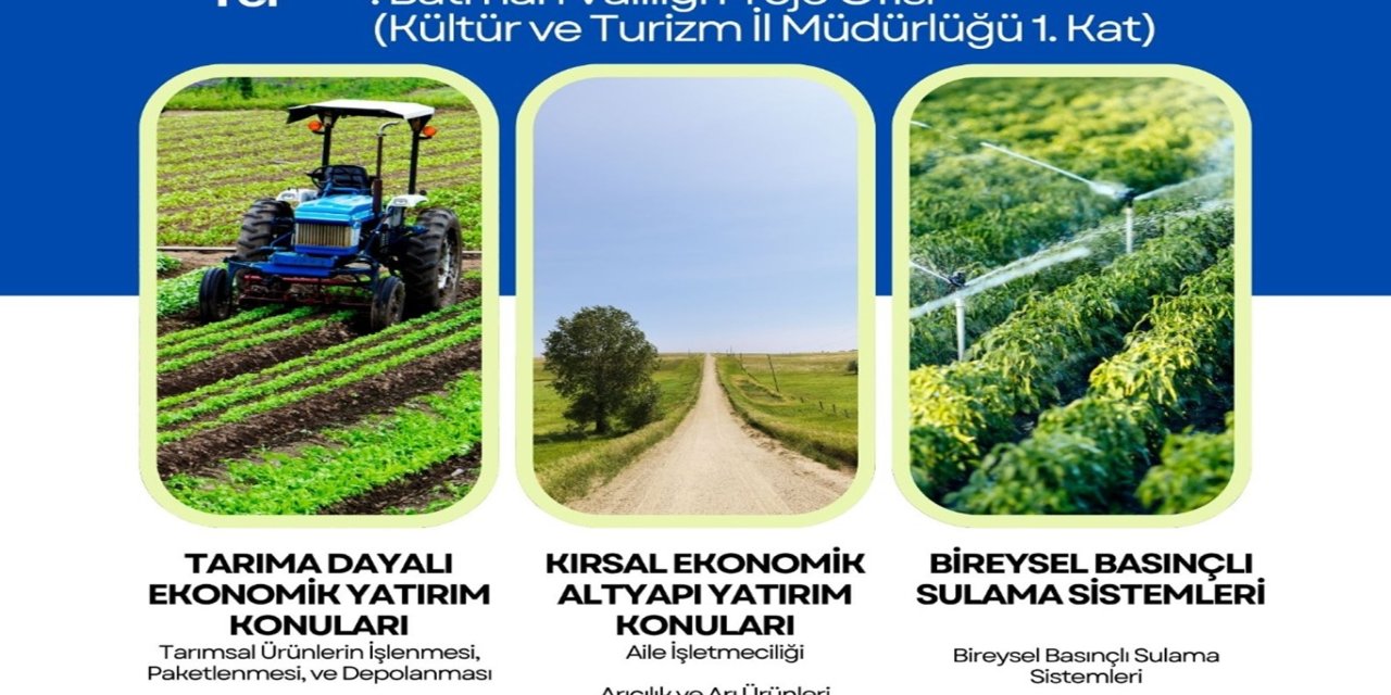 Batman'da tarım ve kırsal kalkınma konulu eğitim ve bilgilendirme toplantısı düzenlenecek