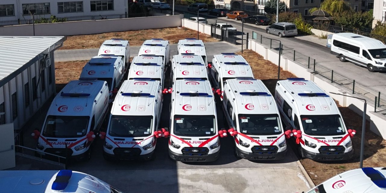 Gaziantep Şehir Hastanesi bünyesine 16 yeni ambulans eklendi