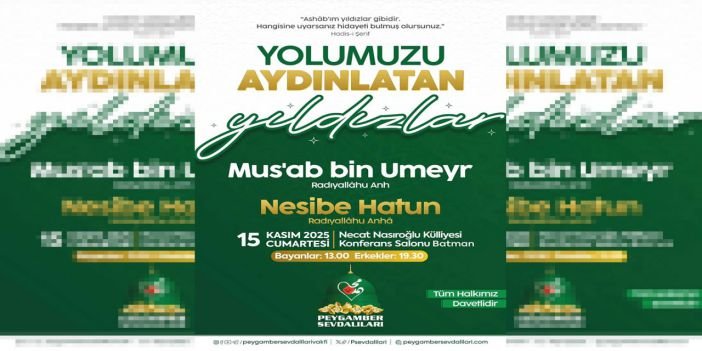 Batman'da "Yolumuzu Aydınlatan Yıldızlar" programı gerçekleşecek