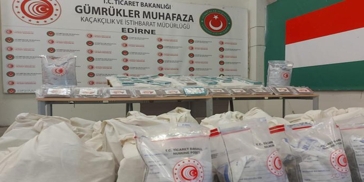 Kapıkule'de 66 kilo 400 gram uyuşturucu hammaddesi ele geçirildi
