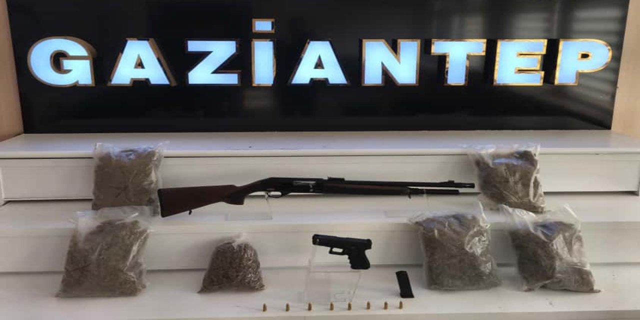 Gaziantep’te silah ve uyuşturucu operasyonu: 2 gözaltı