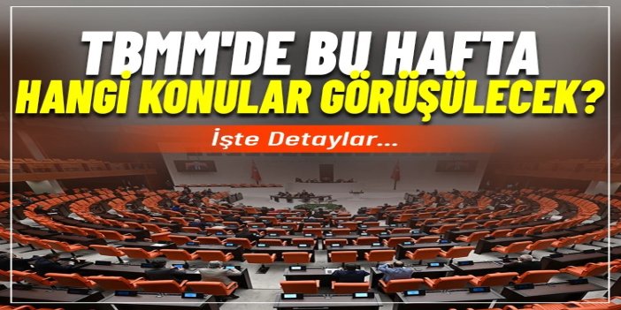 TBMM bu hafta yoğun gündemle toplanıyor