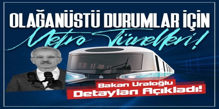 Metro tünelleri olağanüstü durumlarda 1,4 milyon kişiyi barındırabilecek