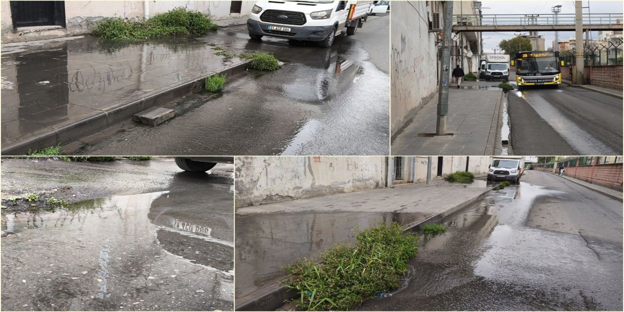 Batman'da patlayan su boruları nedeniyle tonlarca içme suyunun ziyan olması tepkilere yol açıyor