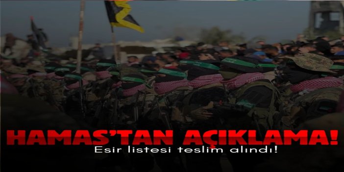 HAMAS: Gazze'de alıkonulan 1468 Filistinlinin isminin yer aldığı listeyi teslim aldık