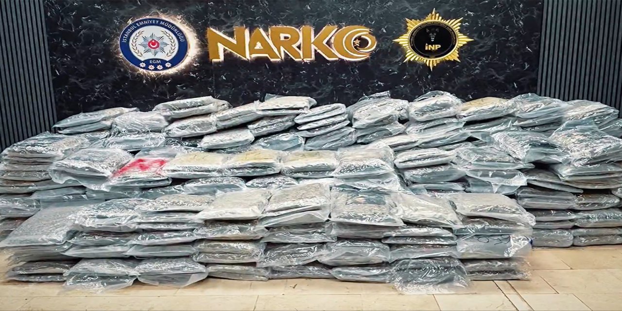 İstanbul'da 560 kilogram uyuşturucu madde ile 1,4 milyon hap ele geçirildi