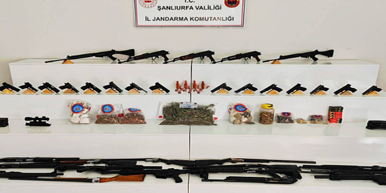 Şanlıurfa’da çok sayıda silah ele geçirildi: 9 gözaltı