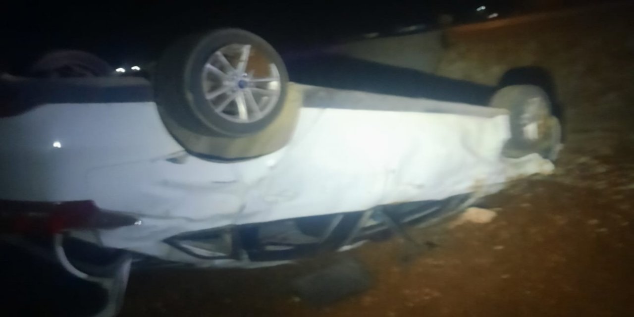 Mardin’de kontrolden çıkan otomobil takla attı: 7 yaralı