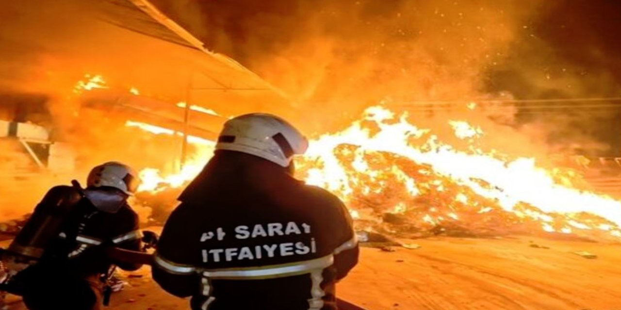 Aksaray’da geri dönüşüm tesisinde yangın