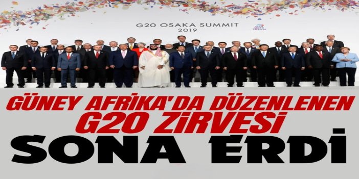 Güney Afrika'da düzenlenen G20 Zirvesi sona erdi
