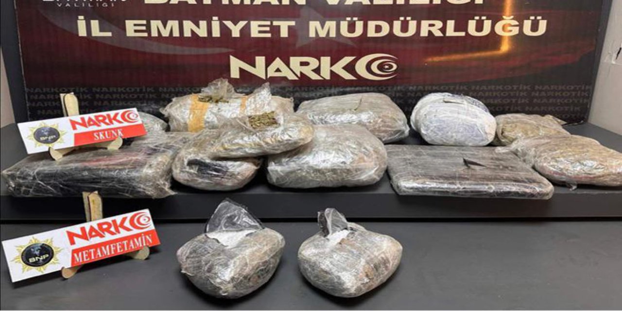 Batman'da uyuşturucu operasyonu: 12 kilo madde ele geçirildi
