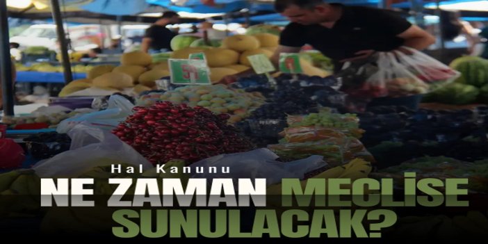 Hal Kanunu’nun yılbaşında Meclis’e sunulması bekleniyor