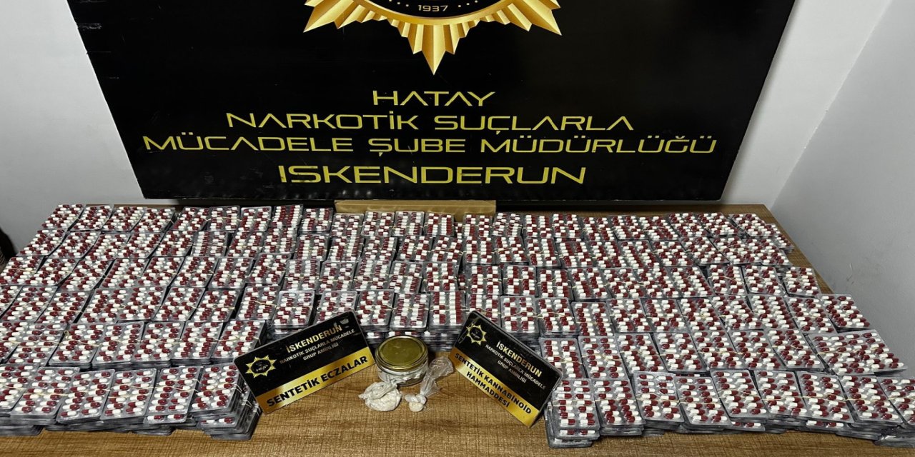 Hatay’da 21 bin 560 adet sentetik ecza hap ele geçirildi: 2 tutuklama