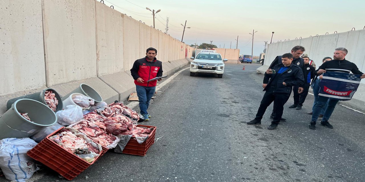 Şanlıurfa’da kaçak et sevkiyatı engellendi: 1 ton et imha edildi