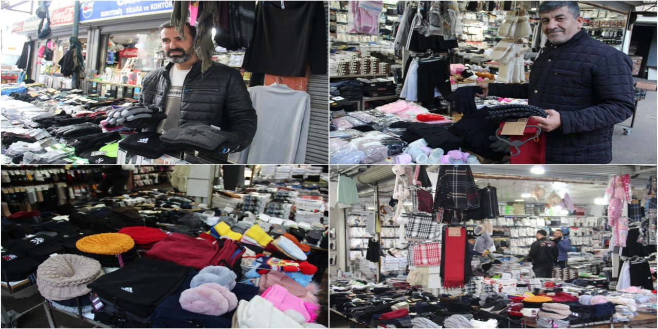 Atkı, eldiven ve bere tezgâhta kaldı: Esnaf havaların soğumasını bekliyor