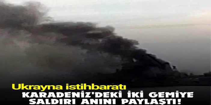 Ukrayna istihbaratı, Karadeniz'deki iki gemiye saldırı anını paylaştı