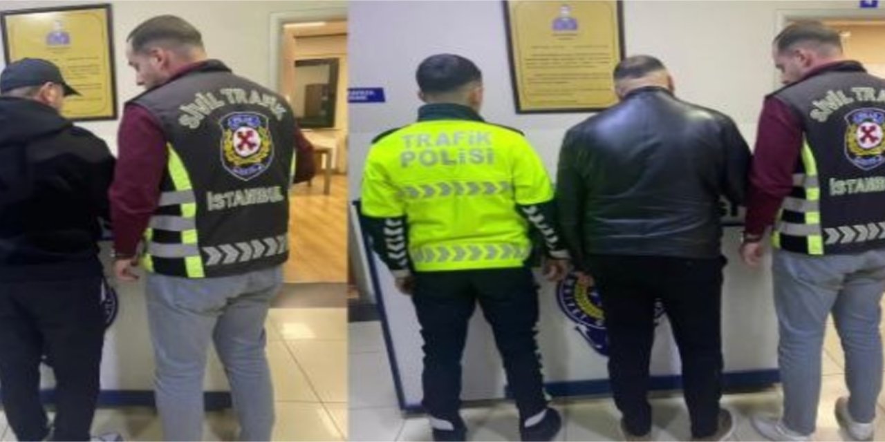 Ters yönde araç kullanarak trafik güvenliğini tehlikeye atan 2 kişi yakalandı