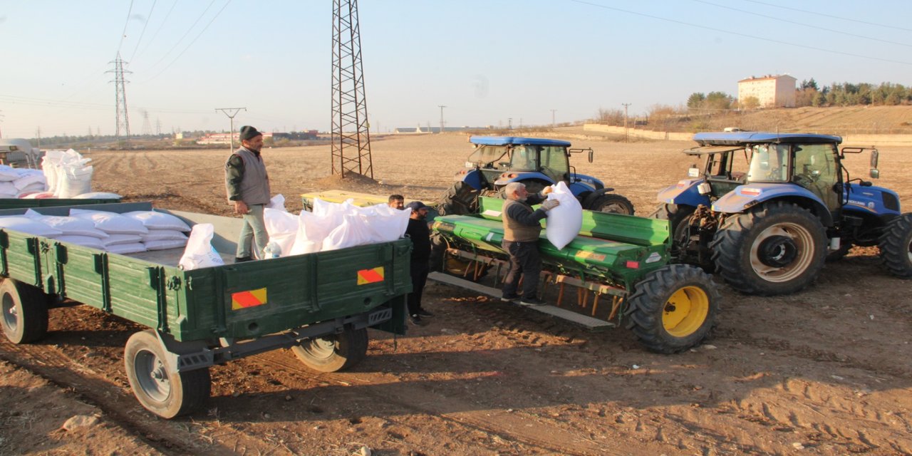 Buğday ekimine başlayan çiftçi kuraklık endişesi yaşıyor