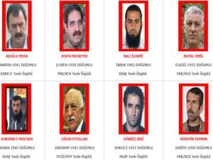 Genişletilmiş terörist listesi yayınladı