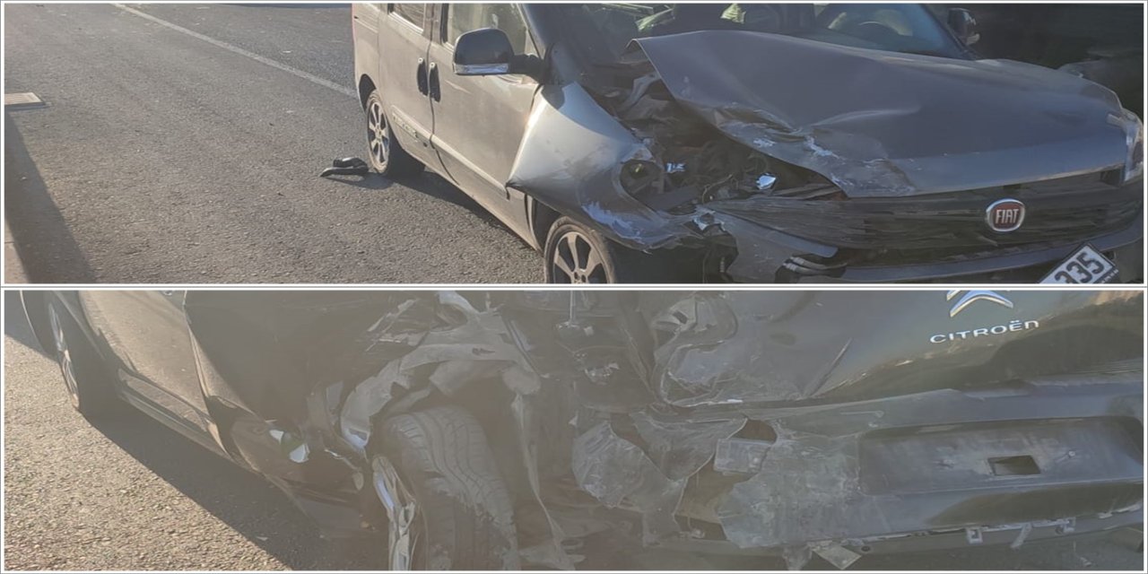 Batman'da iki aracın çarpıştığı kazada maddi hasar oluştu