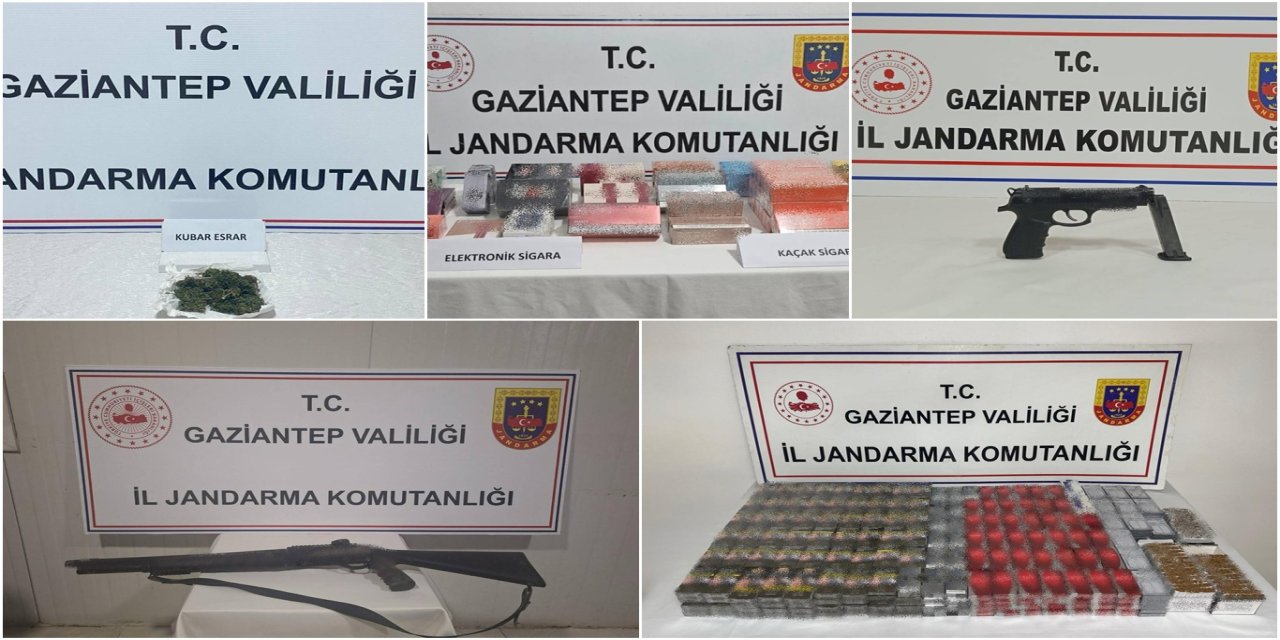 Gaziantep'te uyuşturucu ve kaçakçılık operasyonları: 47 gözaltı