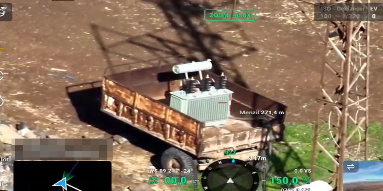 Mobil kaçak trafolar dronla görüntülendi