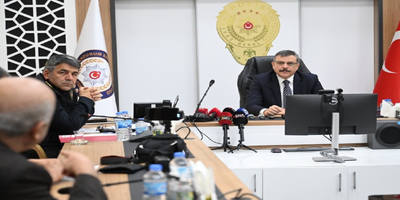 Erzurum’da aralık ayı asayiş ve güvenlik toplantısı yapıldı