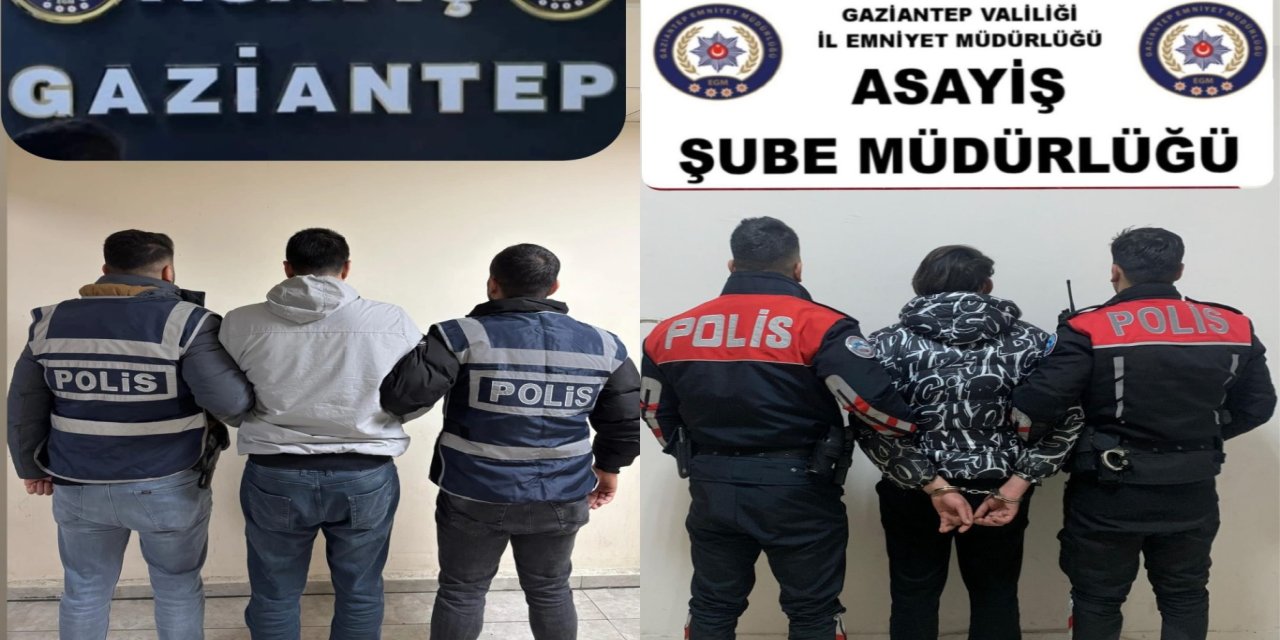 Gaziantep’te kesinleşmiş hapis cezası bulunan 2 kişi yakalandı
