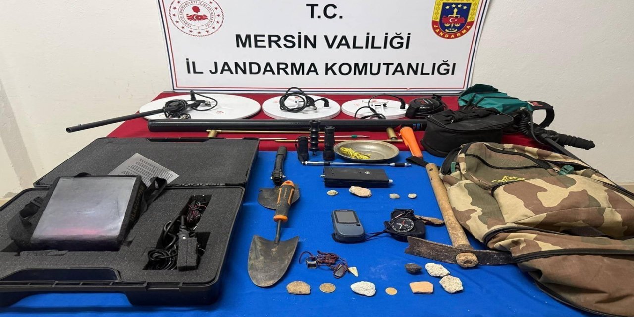 Mersin’de kaçak kazı operasyonu: 3 şüpheli yakalandı
