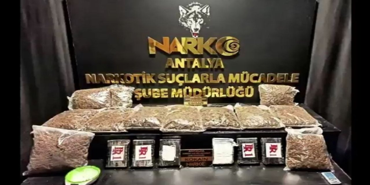 Antalya’da yüklü miktarda uyuşturucu ele geçirildi