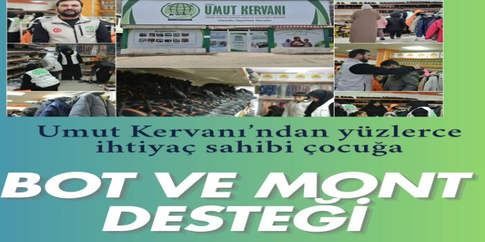 Umut Kervan'ından Bursa'da yüzlerce ihtiyaç sahibi çocuğa bot ve mont desteği