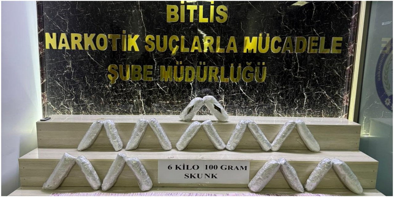 Bitlis’te 6 kilo uyuşturucu ele geçirildi, 4 kişi tutuklandı