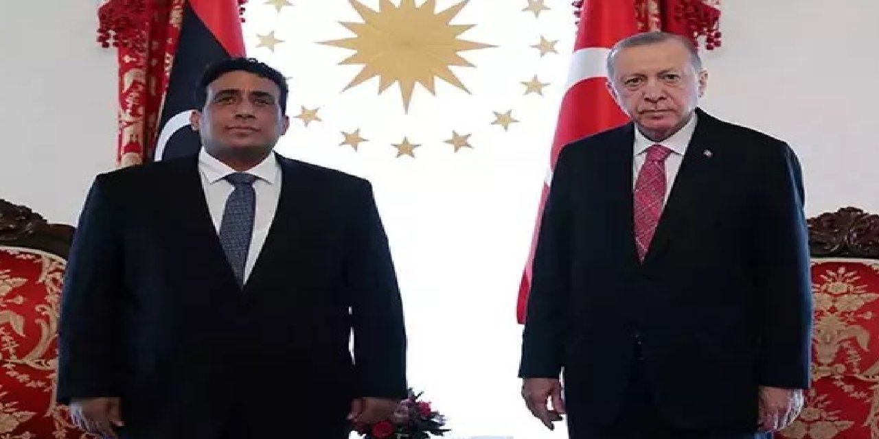 Cumhurbaşkanı Erdoğan Libya Başkanlık Konseyi Başkanı el-Menfi ile görüştü