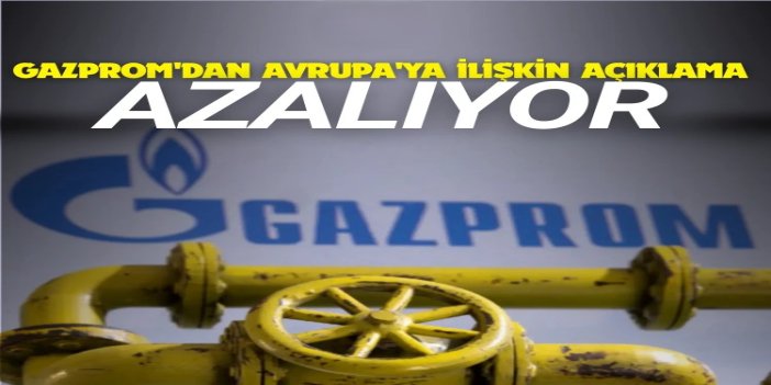 Gazprom'dan Avrupa'ya: Yeraltı doğalgaz depolama tesislerindeki gaz rezervleri azalıyor