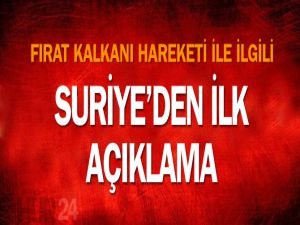 Suriye'den ilk açıklama