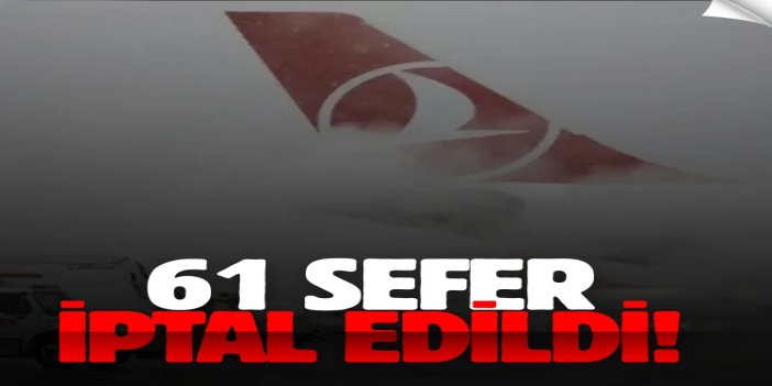 Uçak seferlerine kar yağışı engeli