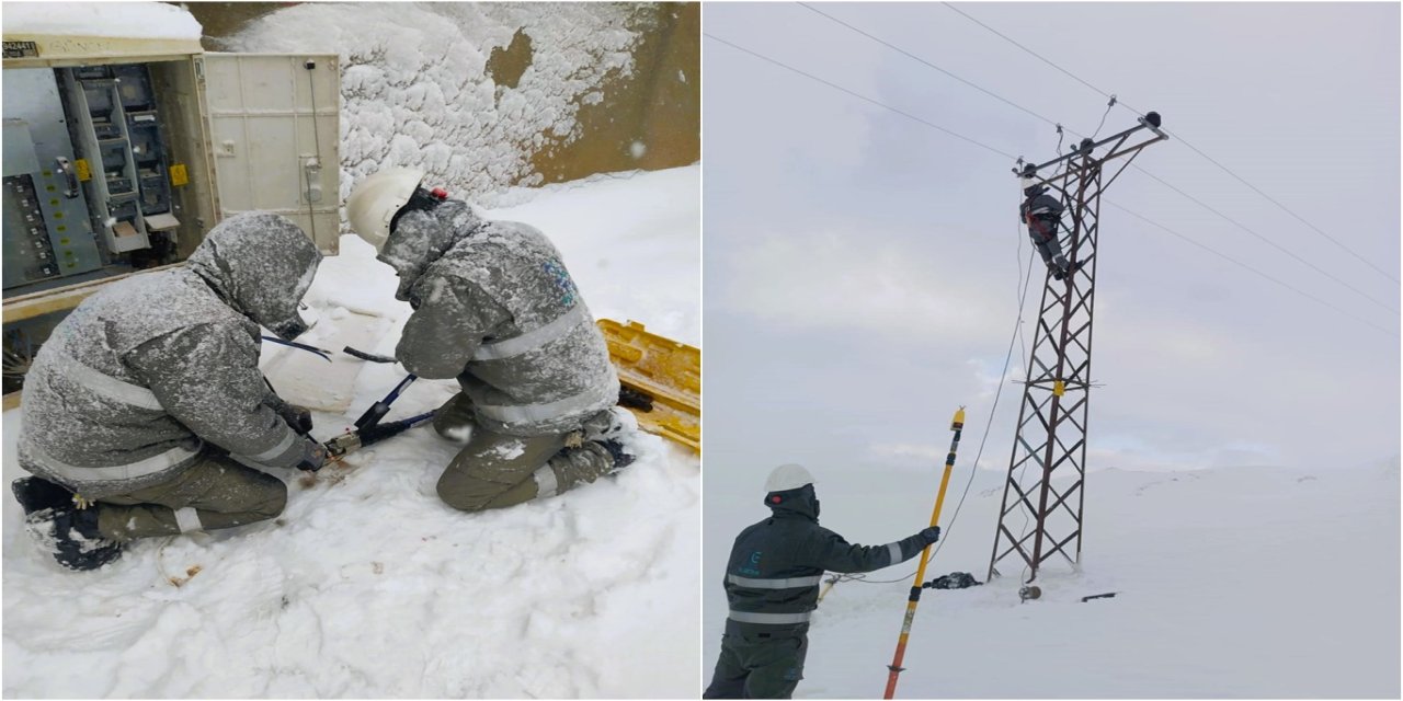Kar yağışı nedeniyle 6 ilde elektrik arıza çalışmaları sürüyor
