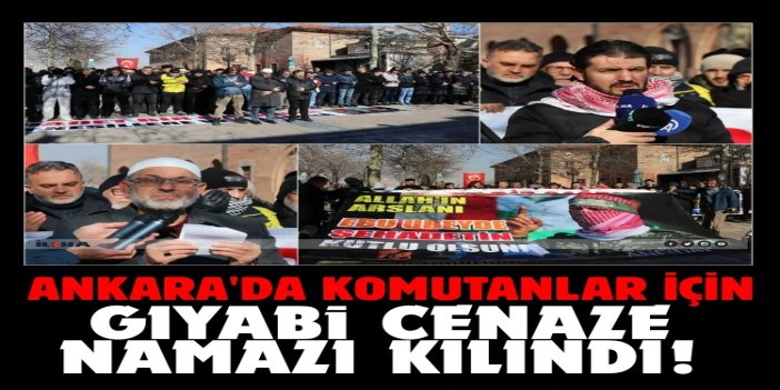 Ankara'da İzzeddin el-Kassam Tugayları komutanları için gıyabi cenaze namazı kılındı