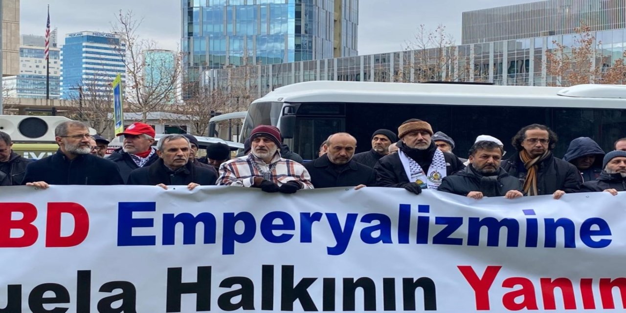 ASTP’den ABD Büyükelçiliği önünde Venezuela protestosu