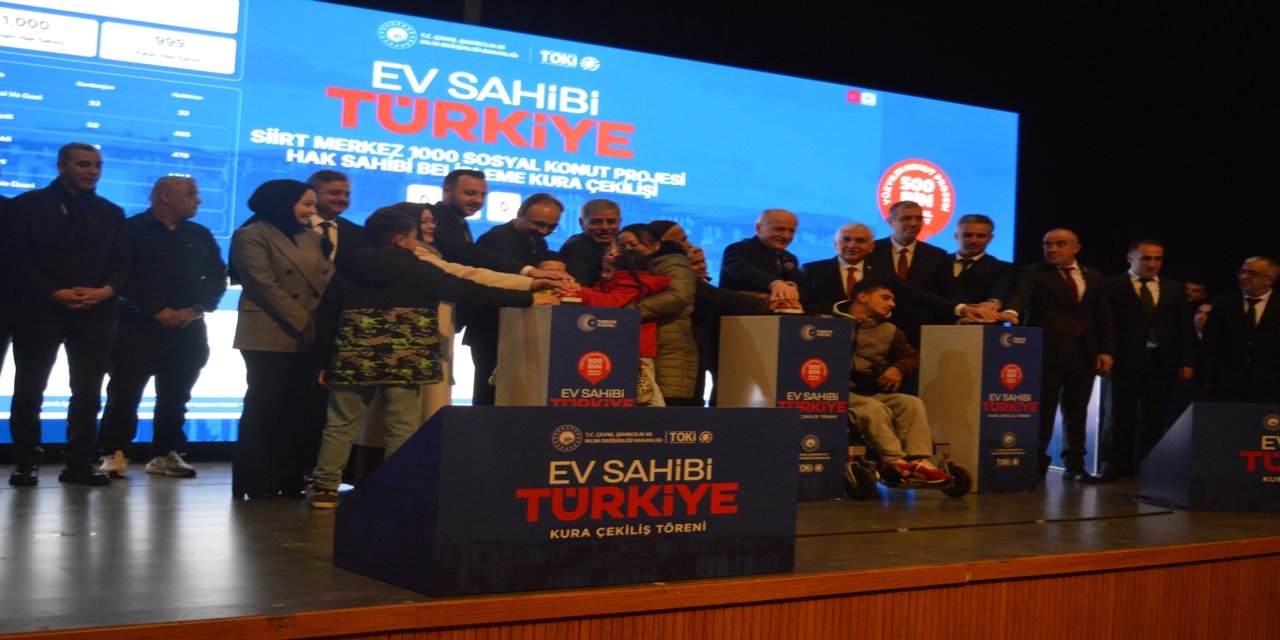 Siirt’te TOKİ 500 bin sosyal konut kurası çekildi: Asil ve yedek isimler belli oldu