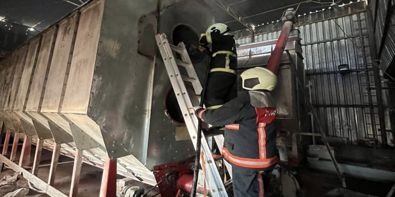Mardin’de mısır kurutma fabrikasında yangın