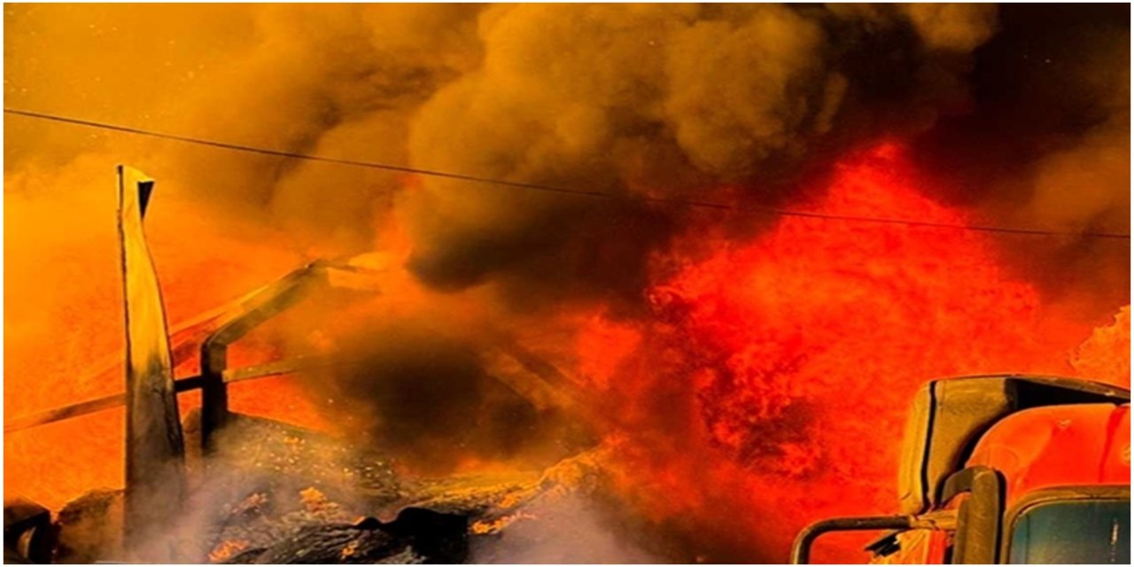 Erbil’de cips fabrikasında büyük yangın