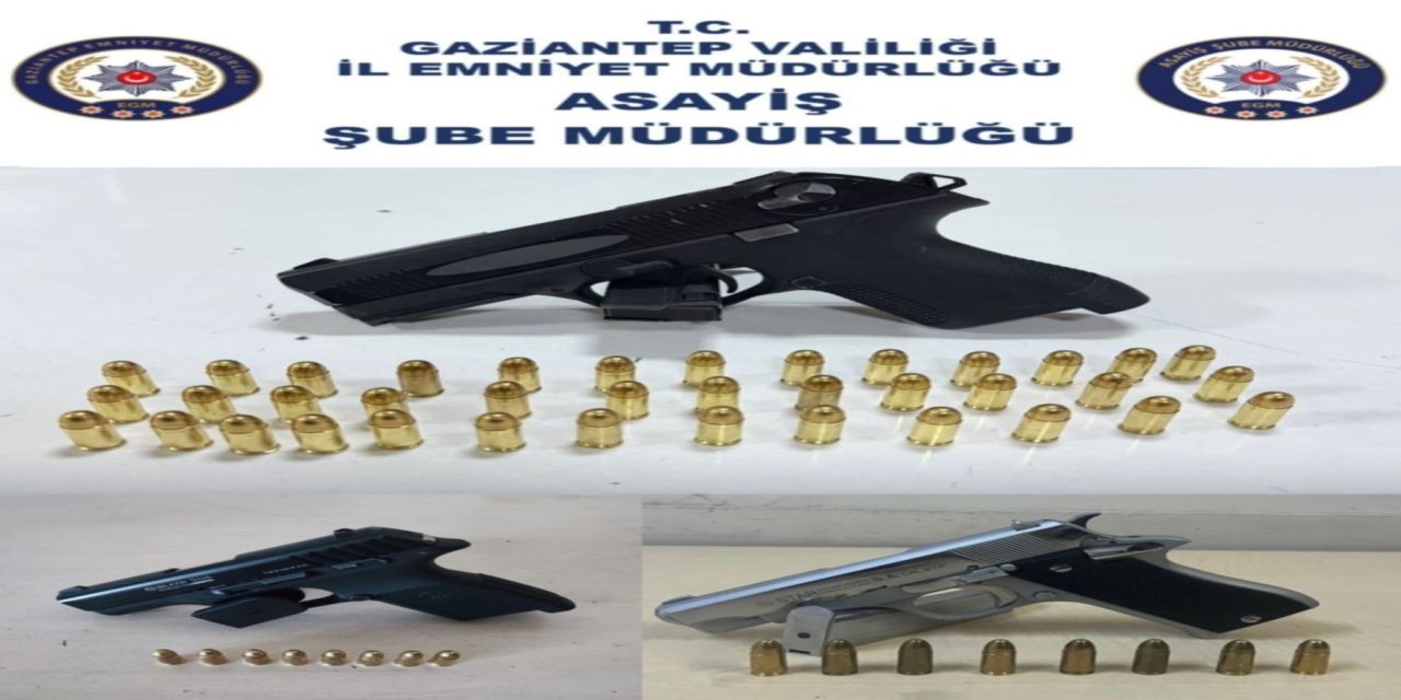 Gaziantep'te ruhsatsız silah operasyonu: 3 gözaltı