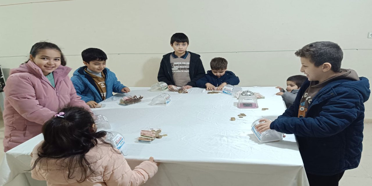 Ceylanpınar'da minik ellerden Gazze'ye anlamlı yardım